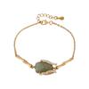 Pulseira de prata esterlina com insetos de jade Hetian natural e ouro antigo design de nicho pulseira fofa presente para mulheres cheongsam