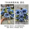 Nuevas hortensias azules de comercio exterior ramo azul rosa peonía hortensias boda decoración suave flores artificiales al por mayor