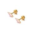 Aretes de Acero de Titanio Imi Mini Lindos Pequeños Versátiles Nicho Exquisitos Corazón de Niña Aretes Pequeños Ins Estudiante Ye106