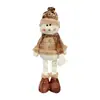 Nuevo Adorno Navideño Retro Tela de Cuadros Pequeños Copos de Nieve Elástica Muñeca Hotel Bar Centro Comercial Decoración Arreglo Adorno