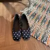 Zapatos Mary Jane Estilo Nuevo Primavera y Otoño 2026, Zapatos Planos Slip-On Tipo Ballet Francés para Mujer, Puntos Cuadrados en la Punta, Boca Elegante y Baja