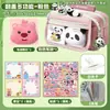 Estojo Panda com Tampa Flip-Top de Grande Capacidade, Unissex, Estojo Estilo Ins, Caixa de Papelaria Versátil e Simples para Alunos do Ensino Fundamental II e Médio
