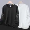 Sudadera gruesa de otoño e invierno para hombre, top informal de cuello redondo, chaqueta holgada, camiseta básica versátil, de manga larga y cálida