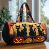 Bolsa de Viaje Acolchada de Algodón Estilo Nuevo 3D Marca Independiente Serie de Gatos 4 Bolso de Mano Estampado de Moda para Mujer