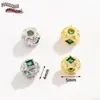 Chapado en Cobre con Oro Real de 18K, Cuentas Espaciadoras de Agujero Pasante Estilo Chino, Cuentas Sueltas, Pulsera de Cuentas, Materiales para Accesorios de Joyería DIY