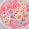 Cor Gelatinosa Recorte Estrela de Cinco Pontas Cor Transparente Furo para Pendurar Flor de Ameixa Estrela Chaveiro DIY Materiais de Decoração de Mão Acessórios