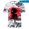Nueva camiseta casual 3D de manga corta de cómic japonés transfronterizo para adultos, niños, hombres y mujeres