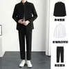 Terno de Casamento Masculino Estilo Chinês Terno Tang de Botão Único Estilo Chinês Terno Jovem Terno com Gola Alta