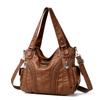 Bolso Biker Retro de Cuero Suave Lavado Transfronterizo Nuevo Bolso de Hombro Cruzado de Moda Europea y Americana en stock Bolso de Mujer Amazon