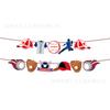 BA223 banderín de béisbol banderín de béisbol deportes fiesta cumpleaños banderín bandera para tirar pancarta banderín triangular decoración Festival bandera colgante