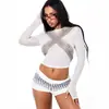 Moda Feminina Tendência 2026 Novo Harajuku Ins High Street Camiseta Estampada Gola Redonda Calça Ultra-Curta Sexy Conjunto Y2K
