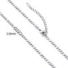 Acero Inoxidable Chapado al Vacío en Oro de 18K Cadena de Eslabones Torcidos Moderna Versátil Cadena de Caja Extensión Collar Joyería DIY Cadena Lisa