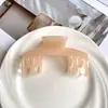 Novo prendedor de cabelo tipo boné de beisebol com dentes duplos para travessia de fronteira da Amazon, grampo de cabelo de alta qualidade na cor gelatina, elegante presilha tipo tubarão para mulheres