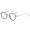 Armazón de Gafas de Titanio Puro Estilo Tortuga de un Millón de Años Marco Redondo Pequeño Retro Marco de Titanio Lateral Ancho Se Puede Equipar con Lentes para Miopía