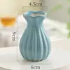 Estilo Crema de Ins Cerámica de Escritorio Jarrón Pequeño Renovación de Habitación Objetos Pequeños Cálidos Adornos de Flores Artificiales Decoración de Oficina