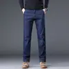 Moda Masculina Fengshe / Novo Lançamento Outono-Inverno 2026 Calças Casuais de Negócios Masculinas Soltas Retas Elásticas para Homens de Meia-Idade
