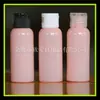 Loción de agua botella con tapa abatible 50ml tapa de mariposa botella de plástico productos para el cuidado de la piel botella secundaria botella de agua botella de loción roja