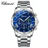 Reloj para Hombre Chenxi Multifuncional Resistente al Agua Luminoso Calendario Moda Negocios Correa de Acero Venta al por Mayor de Fábrica