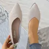 Sapatos femininos plus size, nova coleção primavera/outono 2026, bico fino, corte baixo, sapatilhas femininas casuais, confortáveis, de salto baixo