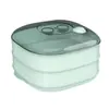 Horno de Microondas Caja Especial para Cocinar al Vapor Utensilio Vaporizador Contenedor para Calentar Tazón Vaporizador Impermeable Caja para Panecillos al Vapor y Platos Calientes para el Hogar