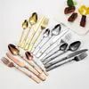 Conjunto de Faca, Garfo e Colher para Comida Ocidental de Aço Inoxidável 410 da Amazon, Faca e Garfo de Bife para Hotel, Colher de Café, Colher de Chá