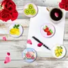 Imán de Nevera de Dibujos Animados de Frutas al por Mayor Personalizado Ilustración Imán de Nevera Personalizado Pintado a Mano Pegatina Redonda de Vidrio de 35 mm