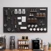 Estante de Almacenamiento de Tablero Perforado para Rincón de Café Estante de Pared con Mango Estante para Tazas Estante de Exhibición de Almacenamiento para Colgar en la Pared Tablero Metálico para Colgar