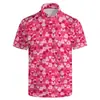 Camisa Polo para Hombre Camisa de Golf Divertida Camisa Polo Hawaiana Camisa Polo Divertida de Playa de Verano