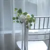 311 Flor de Flores para Encosto de Cadeira de Eucalipto Rosa Branca, Flor para Maçaneta de Carro de Casamento, Flor para Retrovisor de Carro, Adereços de Decoração de Casamento Estilo Pastoral Romântico, Imitação