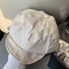 Sombrero octagonal lindo estilo japonés de dibujos animados con orejas de gato para mujer, dulce y versátil para primavera y otoño, adecuado para cabezas grandes, hace que la cara se vea más pequeña