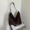 Bolso hobo de lunares estilo coreano para mujer, nuevo bolso tote de gamuza otoño e invierno 2026, bolso de hombro de gran capacidad para el día a día