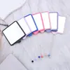 Nuevo Espejo de Maquillaje Cuadrado Portátil DIY Espejo con Abalorios de una Cara Espejo Portátil para la Apariencia de las Niñas