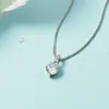 Collar Geométrico de Gota de Agua Estilo Coreano para Mujer, Cadena Sencilla para Clavícula con Circonita, Joyería con Colgante de Moda y Estilo
