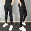 Calças casuais masculinas estilo coreano, calças justas esportivas, calças casuais masculinas da moda, calças compridas justas