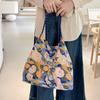 Bolsa de mano/hombro de verano estilo coreano, bolsa de compras con cordón, bolsa de tela, bolsa tote floral fresca, bolso de axila