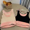 Nuevo chaleco térmico de otoño e invierno para mujer, acolchado de terciopelo, autocalentable, camiseta interior térmica sin costuras de una sola pieza