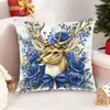 Capa de Almofada de Natal Platina Cruzada Impressão Digital de Alta Definição Almofada Decorativa Fashion Almofada para Decoração de Casa de Festival Venda por Atacado