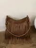 Bolso Vintage con Flecos para Mujer 2025 Nuevo de Moda Versátil Popular Bolso de Hombro de Gamuza Bolso Cruzado para el Trabajo