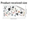 Ins Retro Tinta Acuarela Color Flor Autoadhesivo Pegatina de Pared Lujo Ligero Rama de Rosa y Hoja Calcomanía Pegatina para Ventana de Vidrio de Casa de Huéspedes