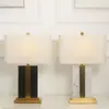 Lámpara de mesa de mármol de estilo americano, lujo ligero, lámpara de noche moderna y minimalista, modelo de sala de diseño, dormitorio, sala de estar, estilo posmoderno