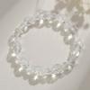 Pulseira Irregular de Cristal Branco Natural de Círculo Único no Atacado, Joia Clássica Fresca e Fashionável para Exportação