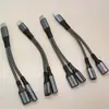 Cables de Audio Trenzados de Nylon TIPO C Uno a Dos Adecuados para Apple Music Carga Adaptador de Auriculares Uno a Dos