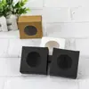 En stock Caja de Papel Kraft de Color Sólido para Ventana Caja Redonda Blanca Transparente para Jabón Caja de Empaque Simple para Guardar Joyería Diaria