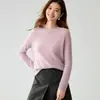 Suéter de Punto de Manga Larga con Cuello Redondo, Ajustado, Estilo Básico Simple, Ropa Interior Adelgazante, Top Versátil, Terciopelo de Cien Colores