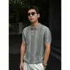 Camisa Polo para Hombre Estilo Old Money Retro de Gama Alta Verano 2026 Delgada Casual Top de Punto con Cuello Manga Corta