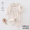 Ropa de bebé para otoño, mameluco suave de terciopelo para bebés, pijama base unisex para bebé, mameluco con apertura lateral tipo mariposa 6