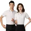 Overol tipo polo de manga corta para trabajo de algodón de fibra larga de Xinjiang, camiseta con logo estampado, camisa de trabajo