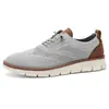 2025 Novos Sapatos Casuais Masculinos Leves de Renda com Cadarço Transfronteiriços Respiráveis Fly-Knit Tamanho Grande Mocassins Masculinos