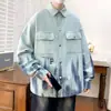 Chaqueta de Mezclilla Degradada para Niños Primavera y Otoño Nueva Chaqueta de Algodón Puro para Estudiantes de Secundaria Tops Juveniles para Hombre