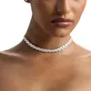 Corrente para Clavícula Rombo Cheio de Diamantes Novo Produto Transfronteiriço Moda Europeia e Americana Festa Sexy Acessórios Colar de Strass Colar